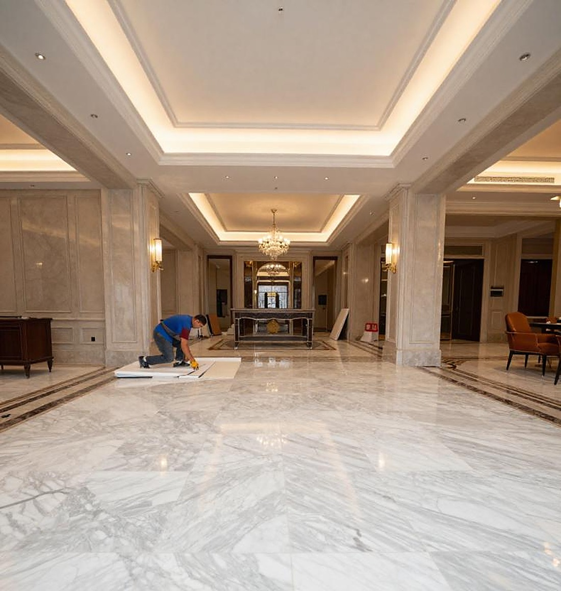 Interior marble finishing works